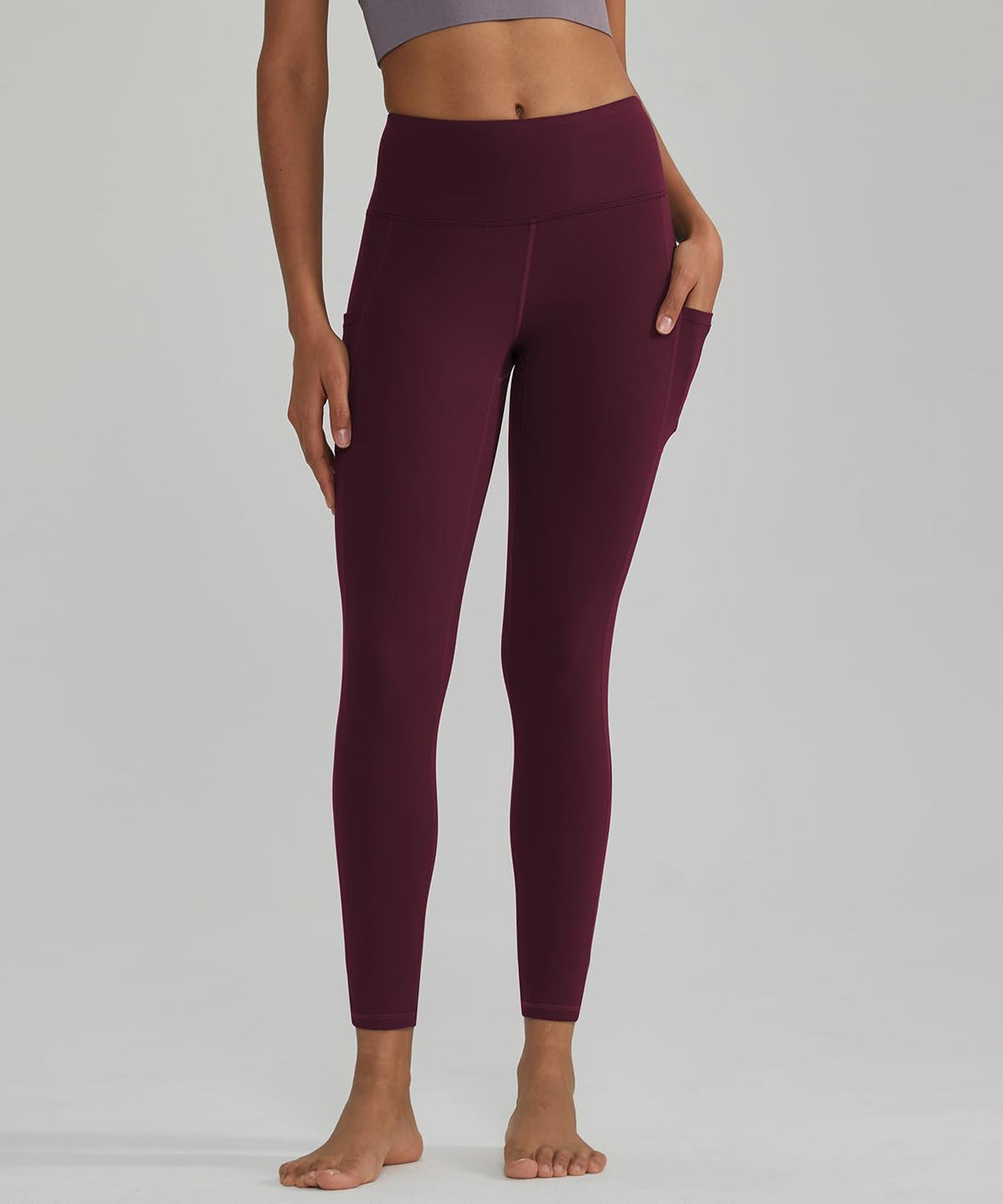 Women's Anti-Nail Leggings: Non-Transparent Yoga Pants with Phone Pockets and Tummy Control, Available in Full-Length and Capri Styles