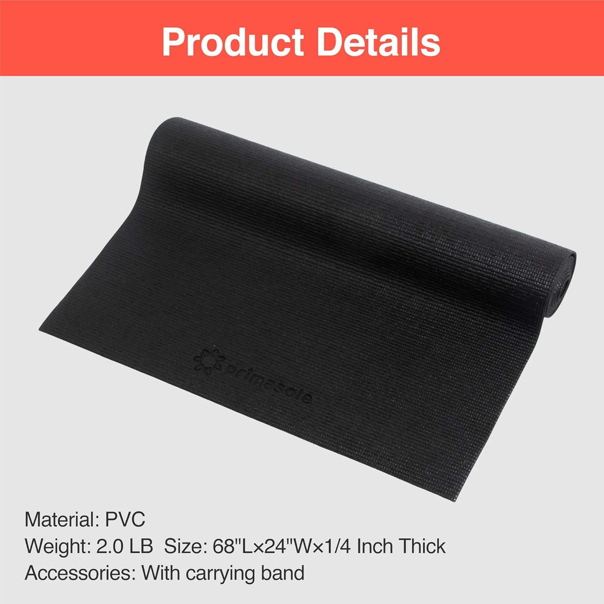 Premium Non-Slip Yoga Mat with Carry Strap for Yoga, Pilates, and Fitness Workouts - Available in 9 Colors