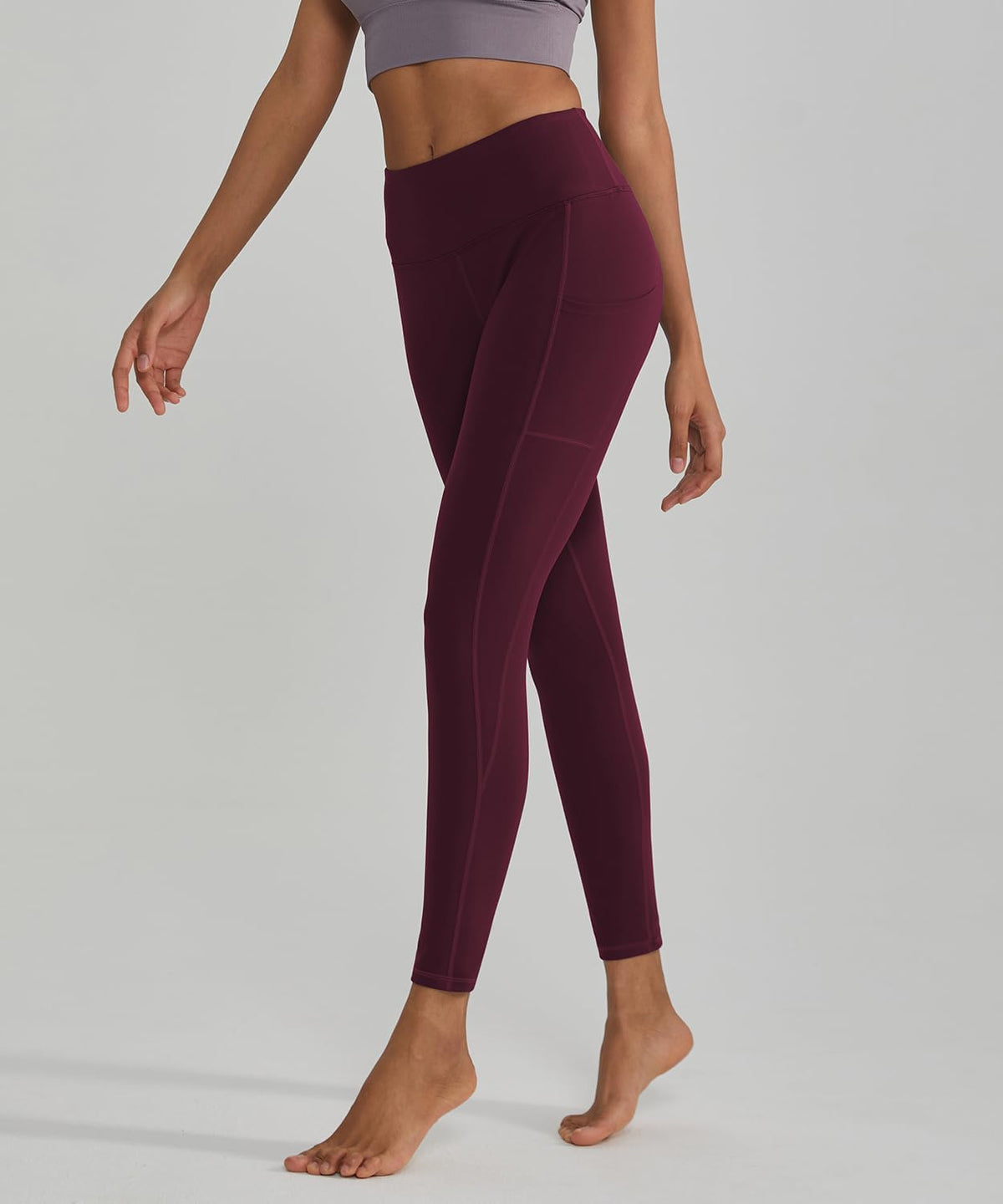 Women's Anti-Nail Leggings: Non-Transparent Yoga Pants with Phone Pockets and Tummy Control, Available in Full-Length and Capri Styles