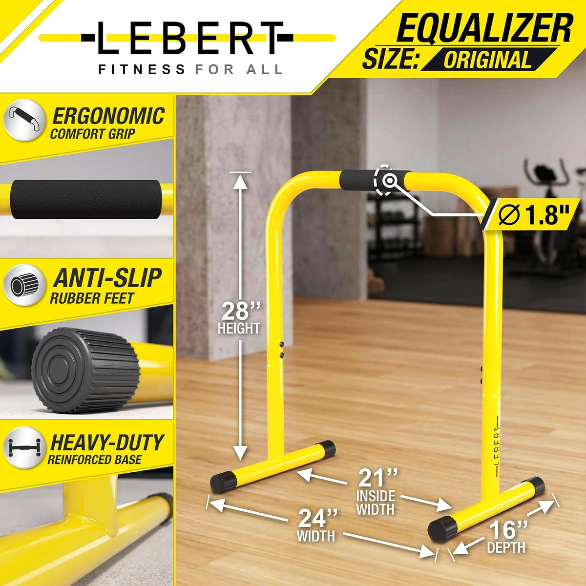 Lebert Equalizer Total Body Strengthening Dip Station - Standard and XL Models