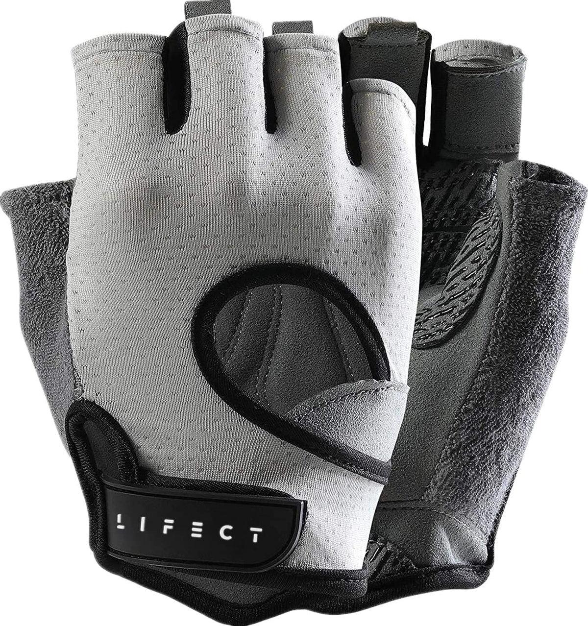 Freedom Workout Gloves - Knuckle Weightlifting Short Fingerless Gloves with Curved Open Back for Powerlifting and Gym Use for Men and Women
