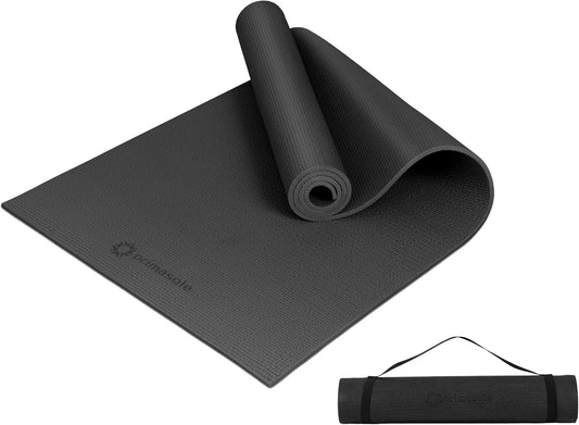 Premium Non-Slip Yoga Mat with Carry Strap for Yoga, Pilates, and Fitness Workouts - Available in 9 Colors