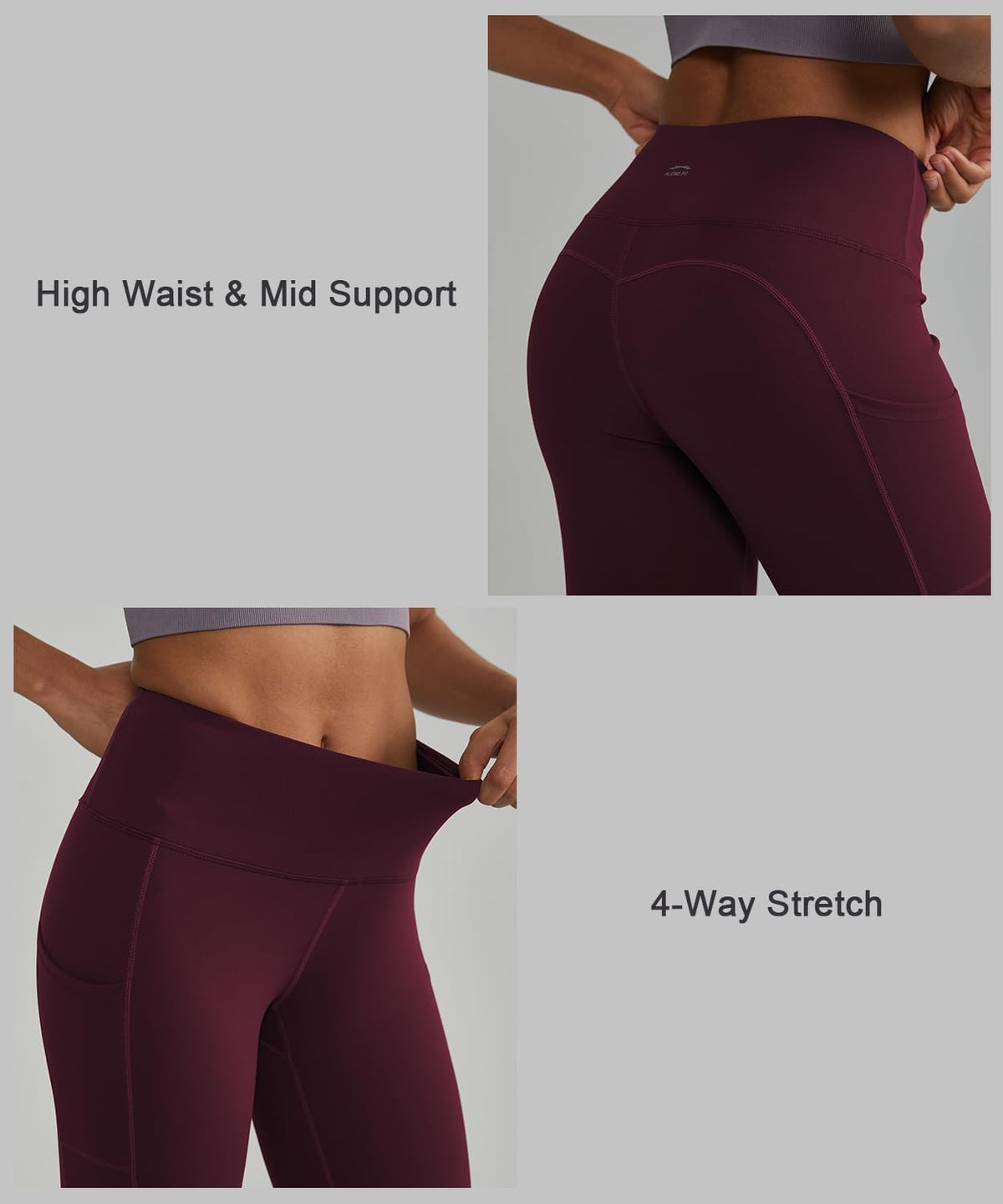 Women's Anti-Nail Leggings: Non-Transparent Yoga Pants with Phone Pockets and Tummy Control, Available in Full-Length and Capri Styles